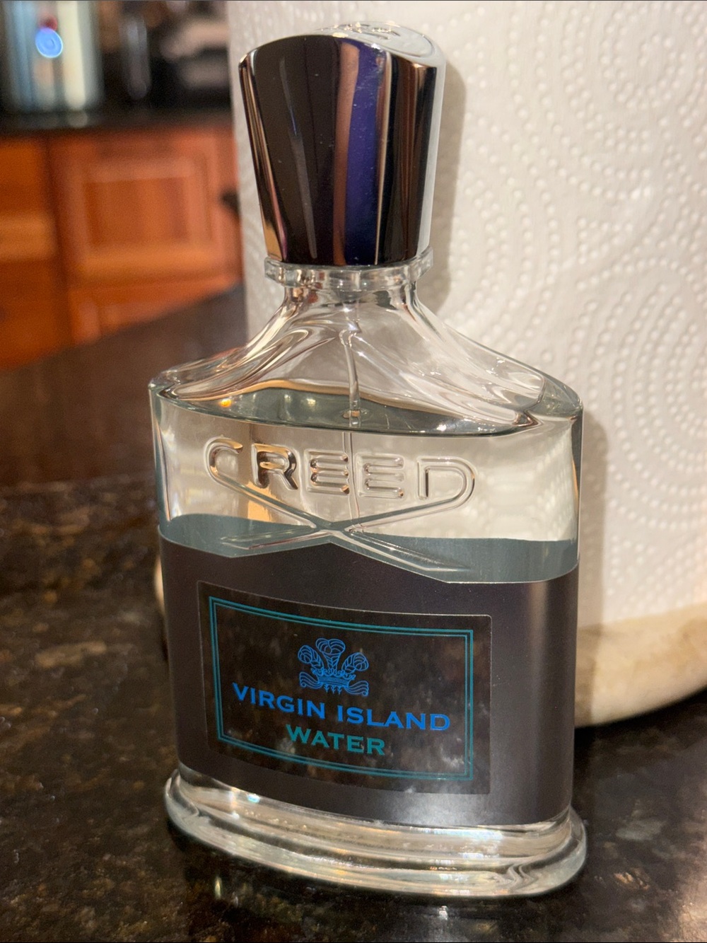 Creed Virgin Island Water Accent Bottle - Clear, Silver, Blue